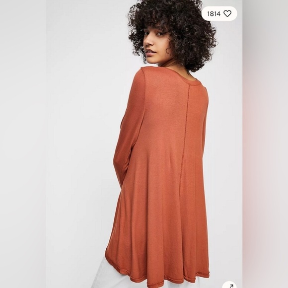 Free People We The Free January Tee Top Tunic Long Sleeve - Picture 2 of 5